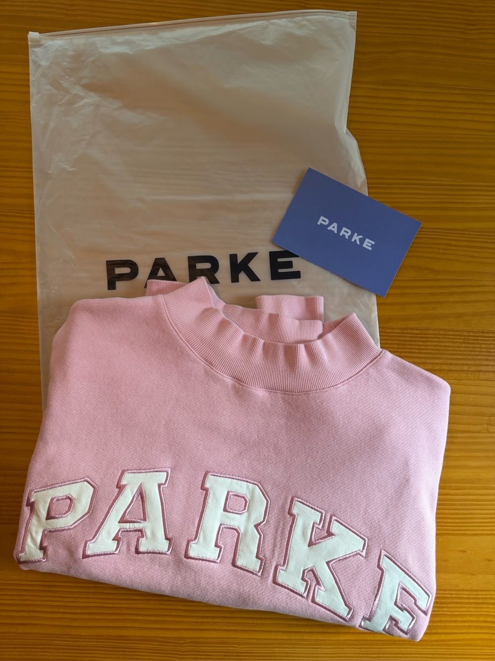 NWT  PARKE Heritage Varsity Mockneck. Sold out size s/m - Picture 3 of 4